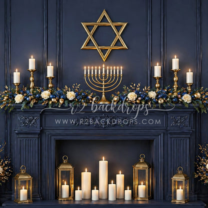 Navy and Gold Hanukkah
