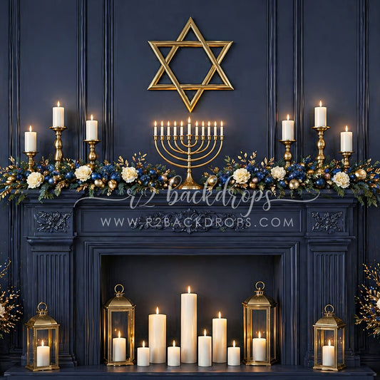 Navy and Gold Hanukkah