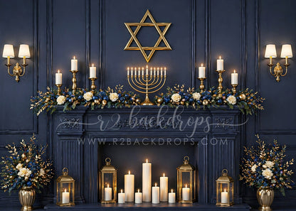 Navy and Gold Hanukkah