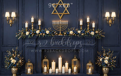 Navy and Gold Hanukkah