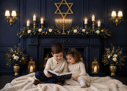 Navy and Gold Hanukkah