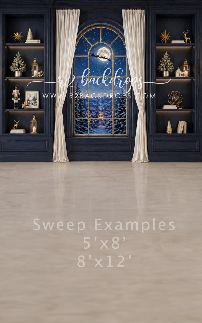 Navy Noel Window (Optional Sweep)