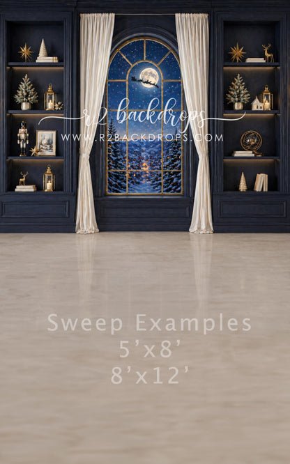 Navy Noel Window (Optional Sweep)