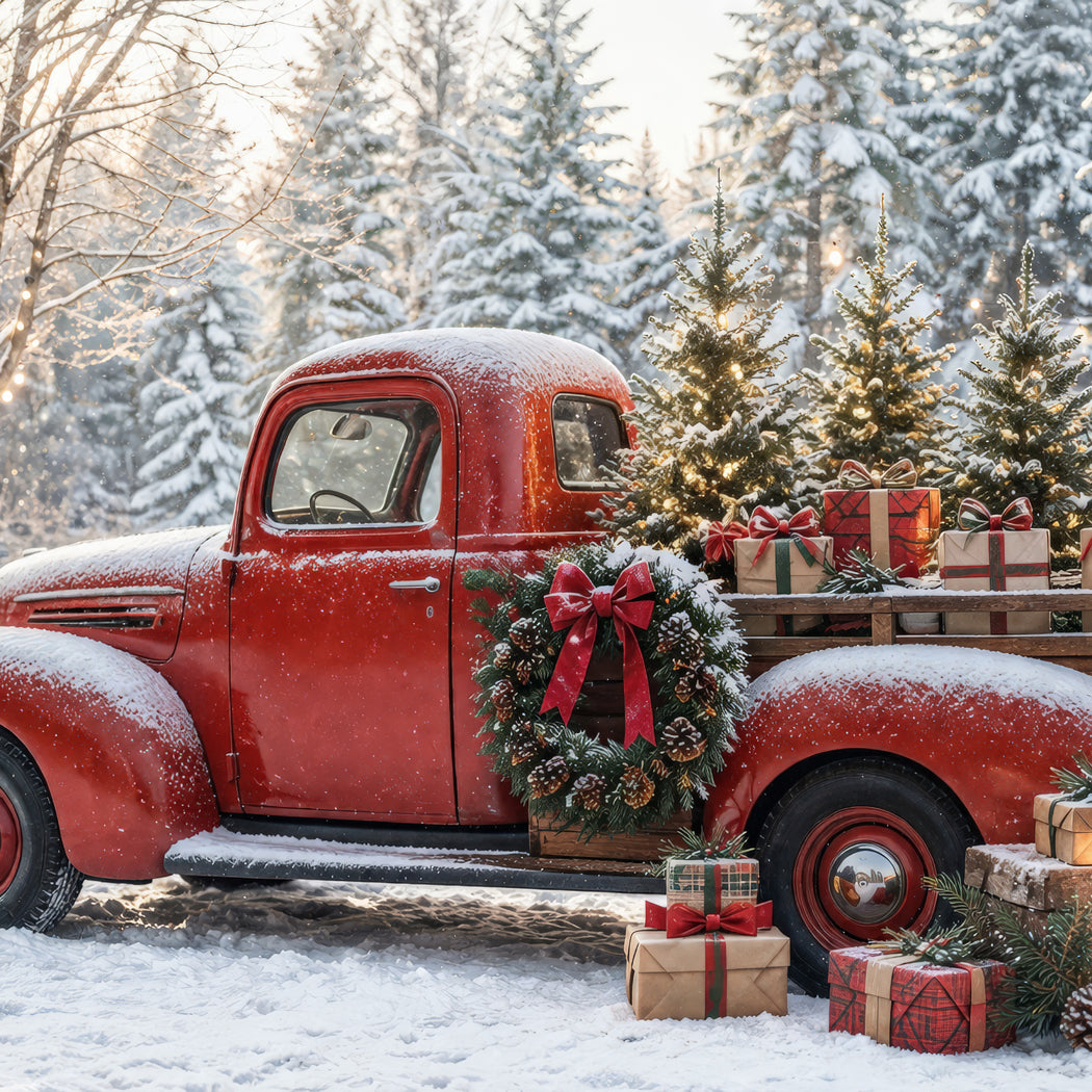 Red Holiday Truck