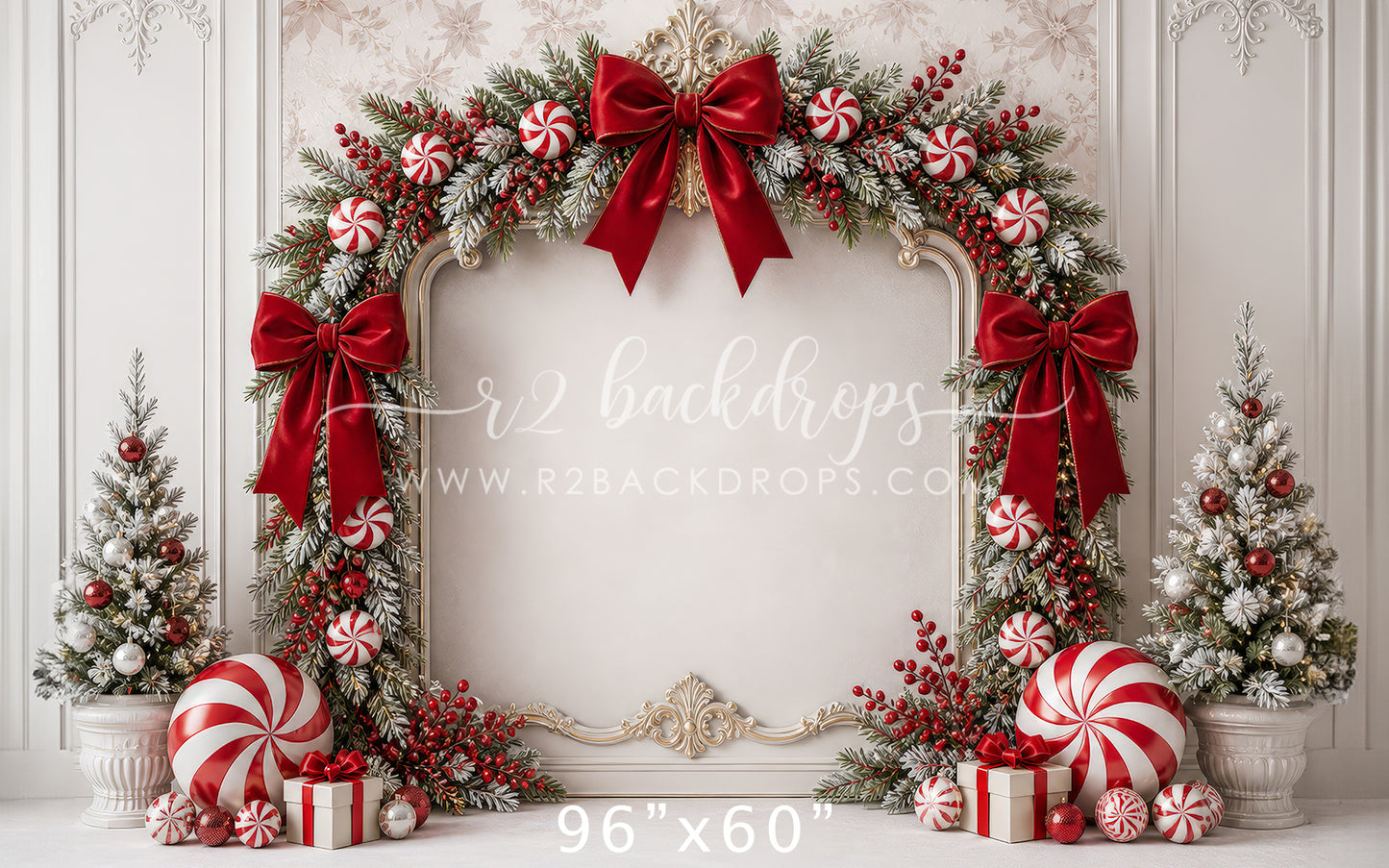 Bow and Peppermint Arch (Optional Sweep)