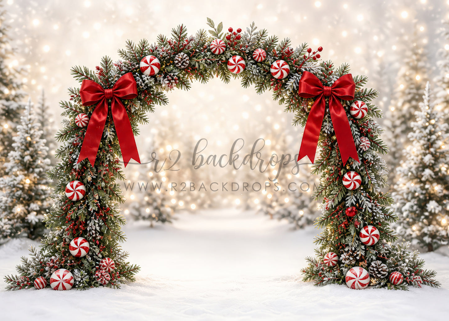 Peppermint Snow Arch (Optional Sweep)