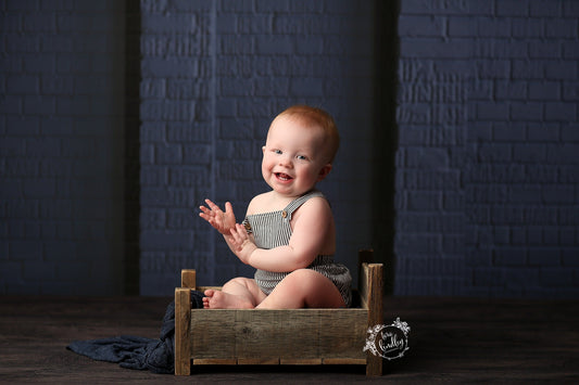 Indigo Brick Wall - Special Fabric Pricing