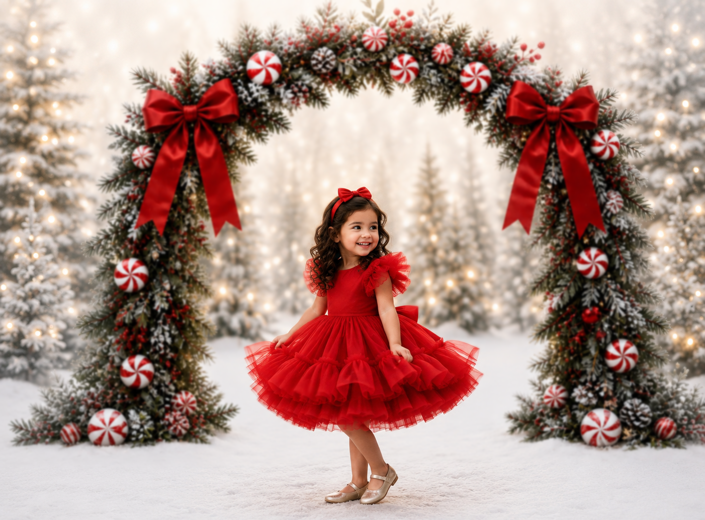 Peppermint Snow Arch (Optional Sweep)