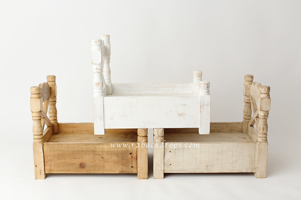Rustic Wooden Bed - For Newborns and Sitters